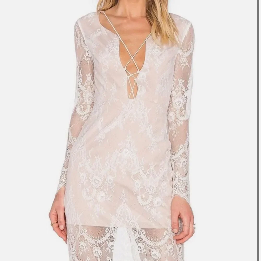 Stylestalker x free people white lace Dress - size XS - NWT - Picture 2 of 6
